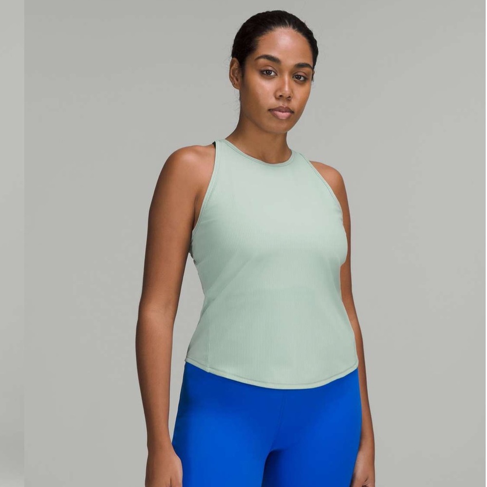 NWT Lululemon Base Pace Ribbed Tank Top | Silver Blue